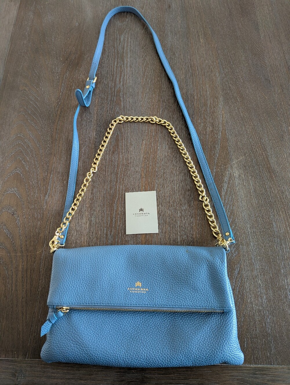 Cuoieria Fiorentina Leather Bag Crossbody Chain Strap